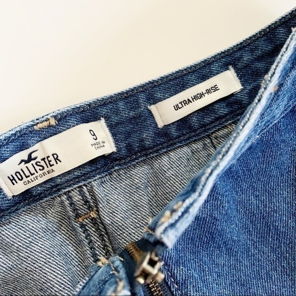 Hollister Ultra High Rise Zip Front Denim Skirt - Picture 7 of 11